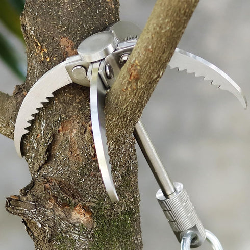 Large 4-Claw Grappling Hook with 65ft Rope, Stainless Steel Folding Grapple Hooks for Outdoor Survival