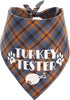 Thanksgiving Bandana for Small Medium Dogs - Turkey Taster Blue Pet Scarf