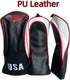 Golf Club Covers, 3 Pack Head Covers for Driver and Woods, USA Flag Driver & 3 Wood Headcovers