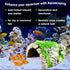 SunGrow Aquarium Decoration Rocks Hideout Cave, 5.7" x 4.3", Resin Tank Decor for Betta, Cichlid, Axolotl, Frog, Crab,