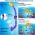 Kids Snorkel Set with Mask Fins Snorkeling Gear, Anti-Fog Swim Goggles and Dive Flippers Combo