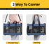 Cat Carrier Airline Approved, Soft-Sided Dog Carrier with Safety Leash, Collapsible Pet Transport Carrier for Cats,