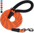 VIVAGLORY Strong Rope Dog Leash, 6ft Durable Reflective Lead with Thick Neoprene Padded Handle for Medium Large Dogs