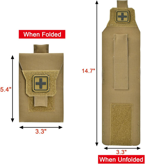 sozothy Mini IFAK Micro Trauma Pouch | Compact Empty EDC First Aid Organizer | Portable Stop Bleeding Supplies Pouch