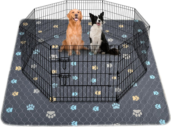 Aitmexcn Washable Puppy Dog Pee Pad, 2PCS 100% Waterproof Whelping Training Mat