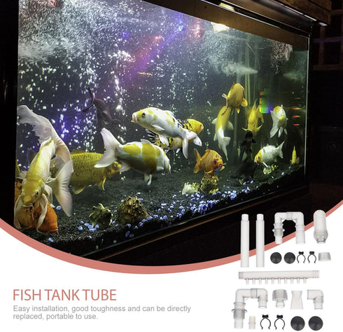 1 Pack Plumbing Fittings Aquarium Supply, Water Tube for Fish Tank Replacement, Intake and Outflow Tube