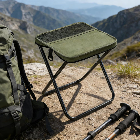 Wind Tour Backpack Outdoor Folding Stool, Pencil Case Stool, Portable Lightweight Camping Gear, Sports Folding Chair