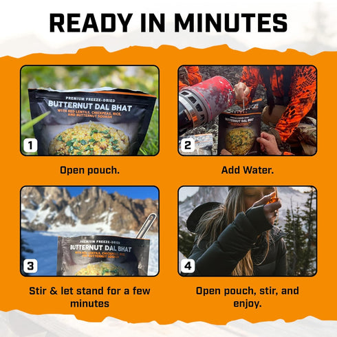 Backpacking (2 Peak Refuel Butternut Dal Bhat | Freeze Dried and Camping Food | Amazing Taste & Quality | High Protein