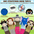 MeetYooo 5 Pack No Stuffing Dog Squeaky Toys, Dog Chew with Crinkle and Squeaker, Cute Animal Plush to Keep Them Busy