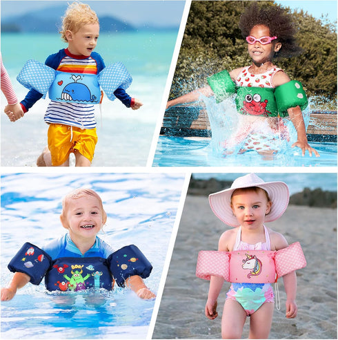 20-30-40-50lbs, Swimming MoKo Swim Arm Band for Kids Toddler Swim Vest Cute Cartoon Wings Pool Floats Sleeve Children
