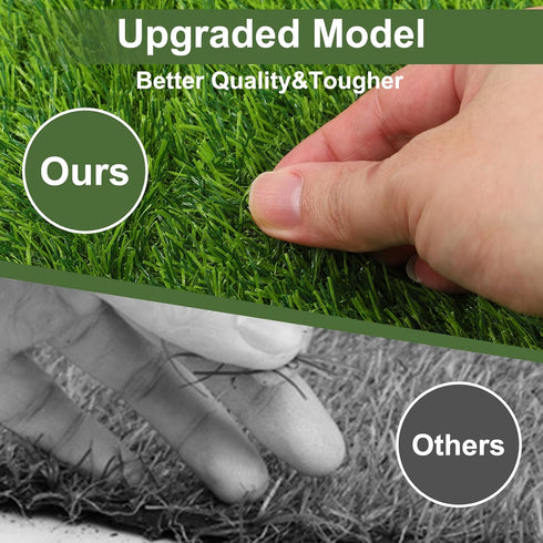 32 39in Dog Grass Pee Pads, Artificial Grass Pad for Dogs, Fast Drying Fake Turf Rugs for Dogs Potty Training Indoor