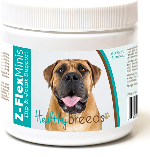 Healthy Breeds Boerboel Z-Flex Minis Hip and Joint Support Soft Chews, 60 Count