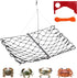 Subtoy 1 Pack/2 Pack Crab Trap, Castable Crabbing Net with Bait Clip Foldable