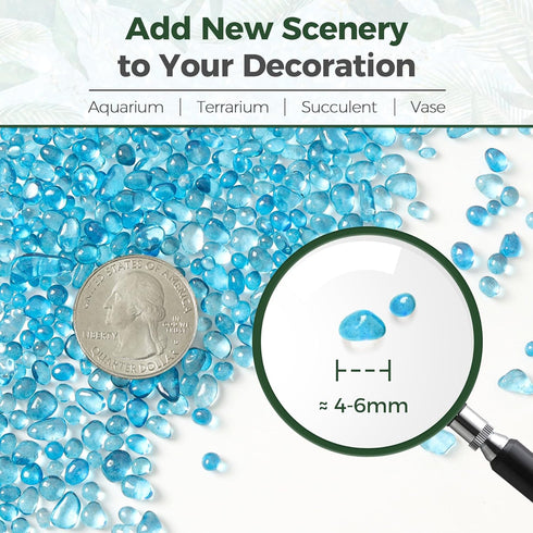 T4U Fish Tank Gravel, 2 LB Tumbled Small Rocks for Aquarium and Decorative Pebbles for Vases