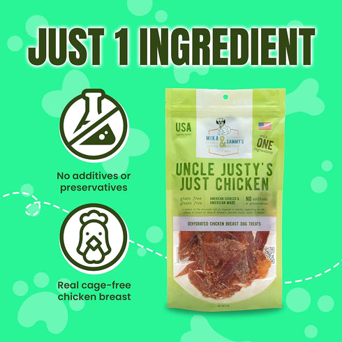 Gourmet Jerky Dog Treats - Natural Chicken Jerky for Dogs, Nutritious, Made in USA, 5 oz