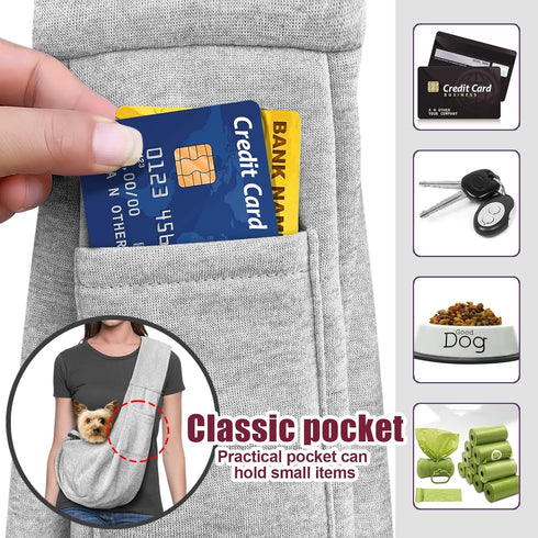 Stylish Dog Carrier Sling for Traveling, Comfortable Purse for Small Dogs, Hands-Free Design