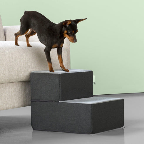 ZINUS Easy Pet Stairs/Pet Ramp/Pet Ladder, X-small, Grey