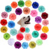 Flower Collars, 30pcs Pet Collar Flowers Charms for Dogs & Cats, Soft Chiffon Material, Exquisite Floral Design, 3.15