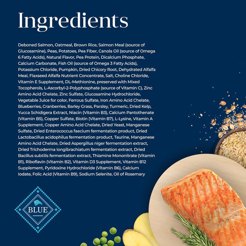 Blue Buffalo Basics Adult Dry Dog Food - Salmon & Potato Recipe, Limited Ingredient Diet, 11-lb Bag, Made in the USA