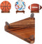 Xinjoduz Walnut Ball Display Stand, Basketball & Football Holder, Wooden Display Stand for