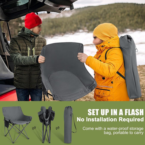 600D (2, Joyfair Outdoor Camping Chair for Adult, Large Portable Folding Moon Chairs with Carry Bag for Patio Beach