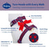 Blueberry Pet H-Shape Dog Harness with Velvety Bowtie for Medium Dogs, Gothic Grape, Adjustable