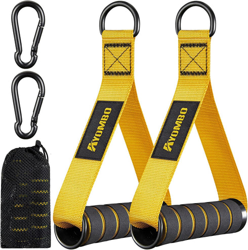 Gym Equipment Cable Attachments for Home Workout, Heavy Duty Exercise Handle for Weight Strength Trainer