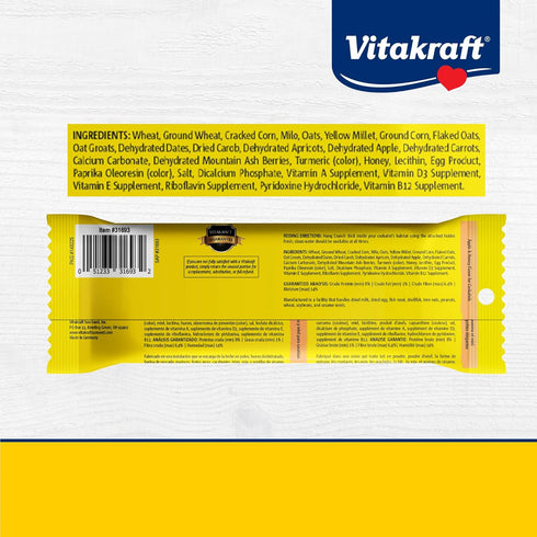 Vitakraft Crunch Sticks Cockatiel Treat - Apple and Honey, Pet Bird Treat Toy