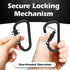 Gold Lion Gear Aluminum Carabiner w/Lock 3 Inch | Heavy Duty D Shape Buckle for Key Ring, Backpack Clip