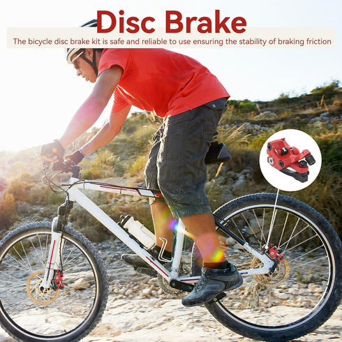 MTB Disc Brake Set, 1 Set Disc Brake Kit for Mountain Bike, Road Bike, BMX