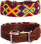 Moots Root Hand-Knitted Leather Pet Collar Red Small (ART170S)