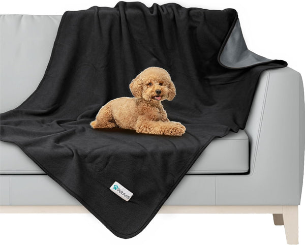 PetAmi Waterproof Dog Blanket for Medium Large Pets, Reversible Washable Soft Fleece Cat Blanket, Pet Couch Cover