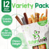 Pack (12 Count) Nature Gnaws Variety for Large Dogs - Bully Sticks, Beef Tendons and Tripe Twists for Dogs - Natural