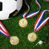 Juvale 1st Place Gold Medals for Kids & Adults - 6-Pack with 15.5 in Red, White & Blue Neck Ribbon