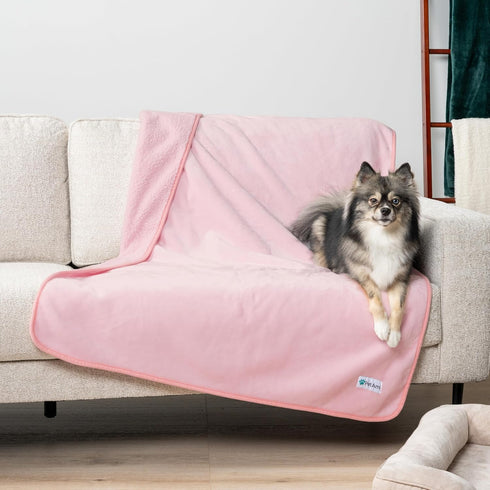 60x80 PetAmi Waterproof & Pee Proof Dog & Cat Blanket - Reversible, Soft, Washable - Medium/Large Dogs & Puppies - Pink