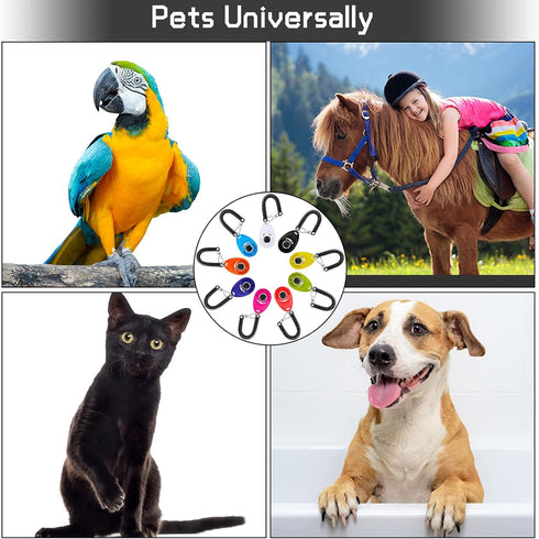 Frienda 9 Pieces Dog Training Clicker with Wrist Strap for Behavioral Training Dogs Cats Birds