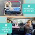 Dog Car Seat for Small Dogs - Blue Booster Seat, Washable, Adjustable, Collapsible Pet Travel Carrier Bed