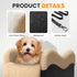 Mavora Max Portable Small Dog Seat for Car, Luxury Center Console Dog Car Seat Booster with Safety Tethers