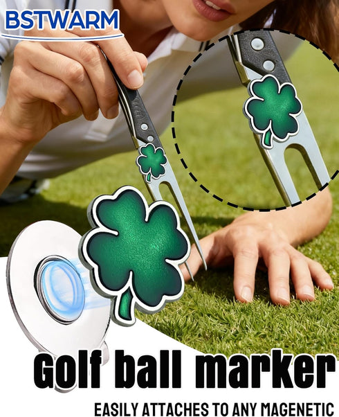 50 Pcs Golf Ball Markers - Four Leaf Clover, Cute Funny Novelty Golf Markers, Golf Accessories Gifts Ball Position