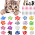 100pcs Cat Nail Caps Kitten Caps with 5pcs Adhesive Glue, 5pcs Applicators, and Instruction