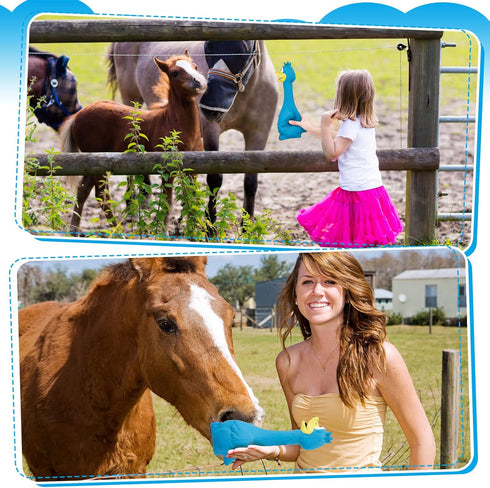 Hungdao 1 Pcs Horse Toys, Latex Squeaky Chicken Squeak Balls for Horses (Blue)