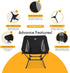 Generic 600D 7075 D-LO Ultralight Camping Chair - Black - Upgraded Dual Pocket - High Strength Oxford Fabric - Aluminum