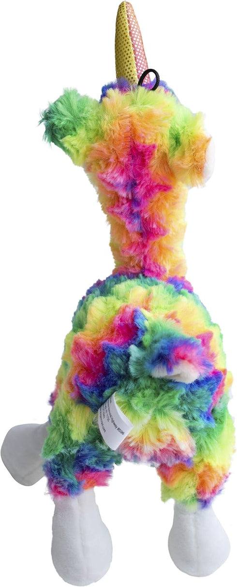Health Extension SNUG AROOZ Cute Llama Mia Stuffed Animals for Dogs, Tough & Durable Soft Squeaky Toy (10 inches,