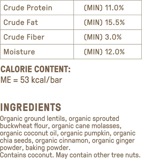 CookiePal Human Grade Dog Treats, Pumpkin and Chia Seed Recipe, Organic Non-GMO, 10 Oz Bag