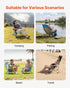 330 lbs VEVOR Folding Beach Chair, High Back Camping Chairs for Adults, with Cup Pocket, Mesh Back, Carry Bag, Portable
