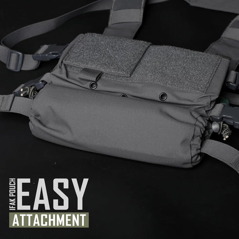WYNEX Tactical First Aid Drop Dump Pouch, Medical Trauma Roll Up Bag with Hook-N-Loop for Chest Rig Vest