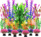 20pcs Fish Tank Decorations Plants, Plastic Aquarium Accessories, Fish Cave and Hideout Ornaments