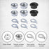 SAVITA 12pcs Bike Wheel Axle Nut and Bicycle Hub Safety Washer Kit, Carbon Steel M8/M9.5/M10 for Mountain Bike Parts