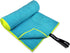 Flow Microfiber Quick Dry Swim Towel - Pool Towels for Competitive Swimming (Blue, Large 60” x 30”)
