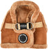 Puppia Terry Vest Dog Harness - Step-in Winter Suede, No Choke, No Pull for Small and Medium Dogs, BROWN, X-Large